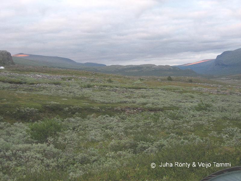 IMG_1891.JPG - Auringon värittämät tunturin huiput.